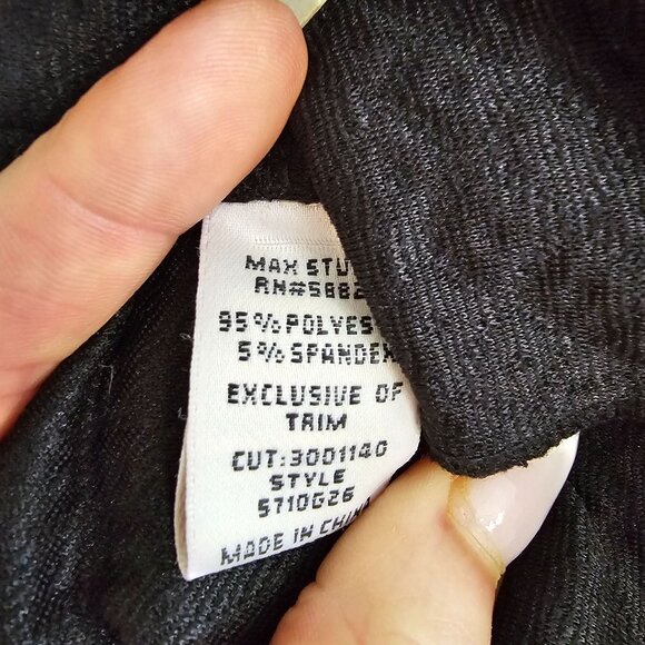 NWT Max Studio Black Quilted Textured A Line Dress faux accents Zipper Front sz - Picture 11 of 13